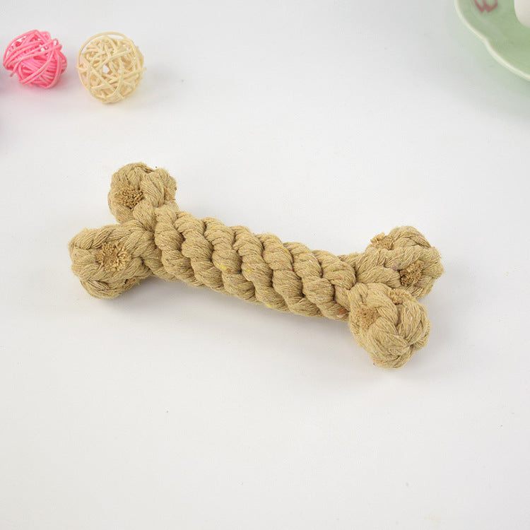 Rope Braided Knot Bone Dog Toy
