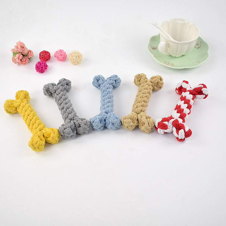 Rope Braided Knot Bone Dog Toy