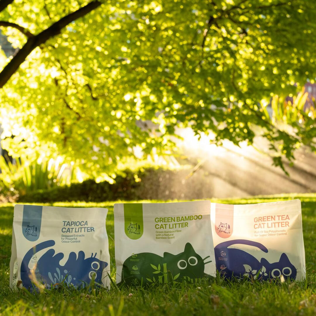 Purr Haven Assorted Cat Litter Set | Tapioca & Green Bamboo & Green Tea | 1 Pack per Type | 2.5 kg Per Pack