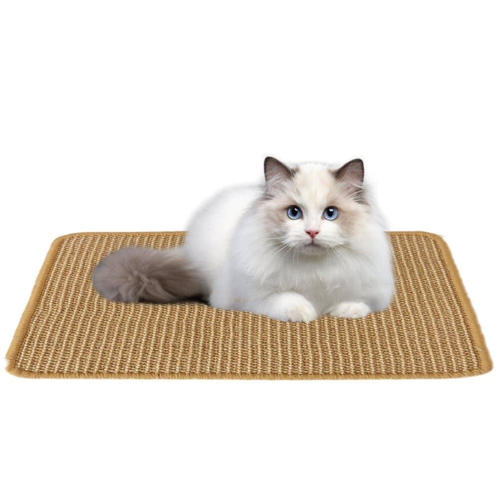 Natural Jute Cat Scratching Mat, Durable Floor Mat and Sustainable Cat Furniture, 50x80cm