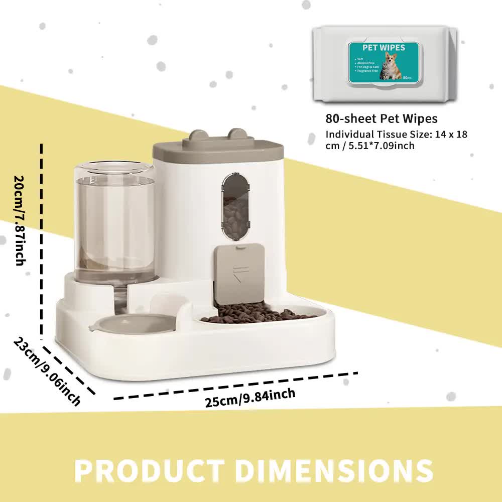 2-in-1 Auto Pet Feeder & Water Dispenser