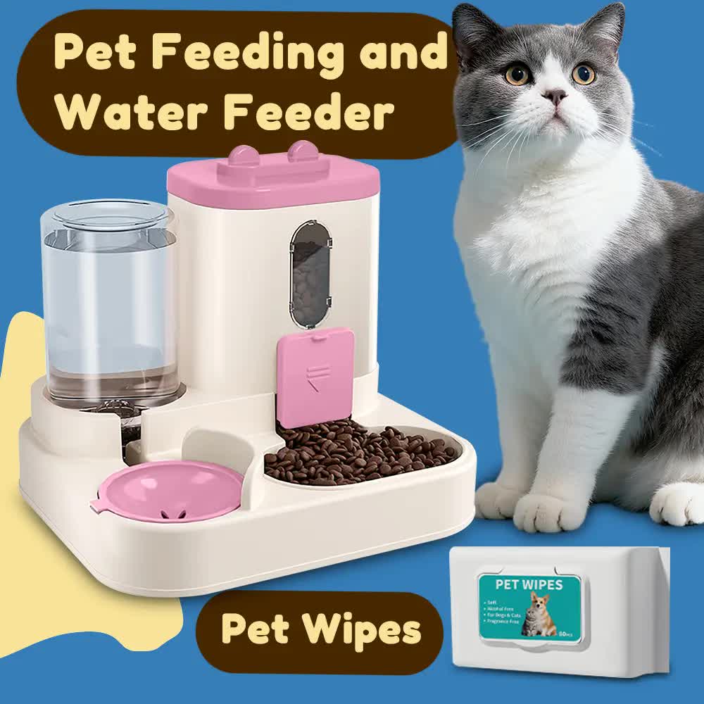 2-in-1 Auto Pet Feeder & Water Dispenser