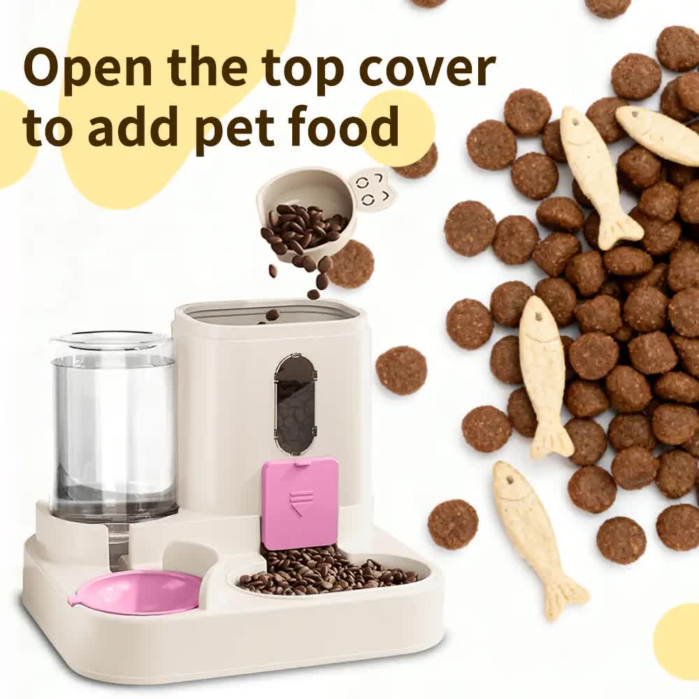 2-in-1 Auto Pet Feeder & Water Dispenser