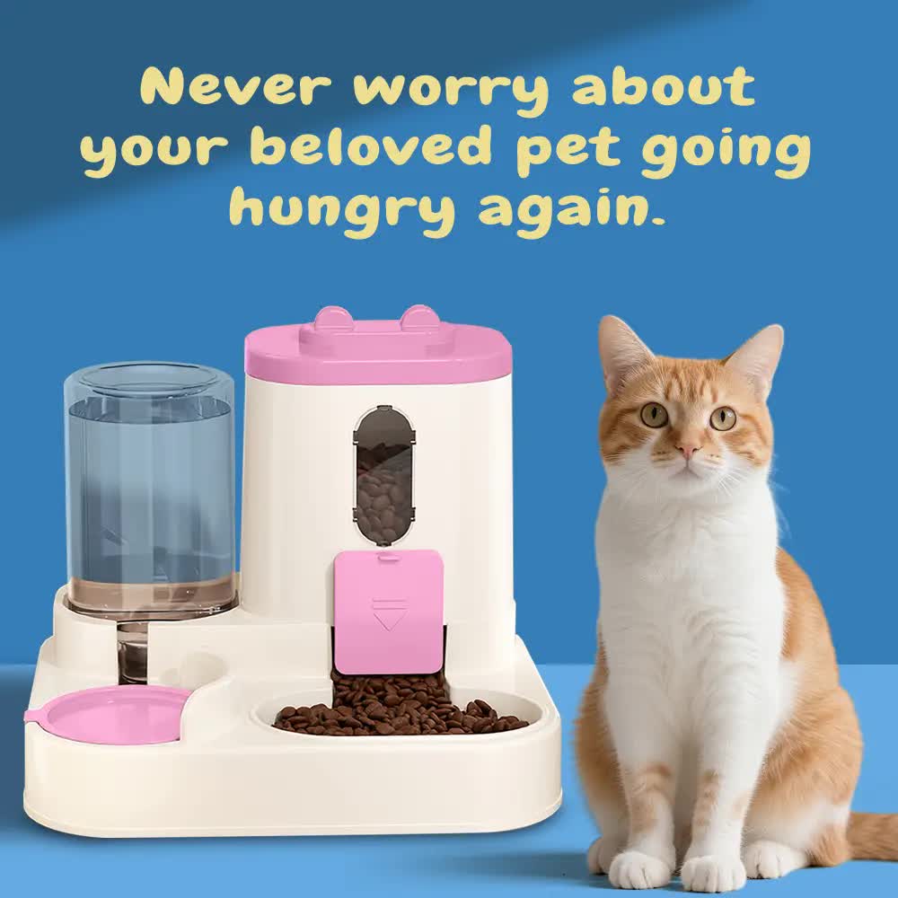 2-in-1 Auto Pet Feeder & Water Dispenser