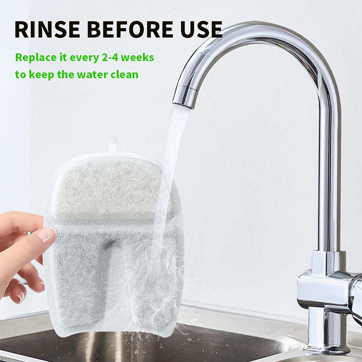 U7 Cat Water Fountain Filters 5 Pack, Triple Filtration Pet Water Fountain Replacement Filters, Food Grade Filters for U7 Wireless Cat Water Fountain, Remove Hair, Odour & Heavy Metals