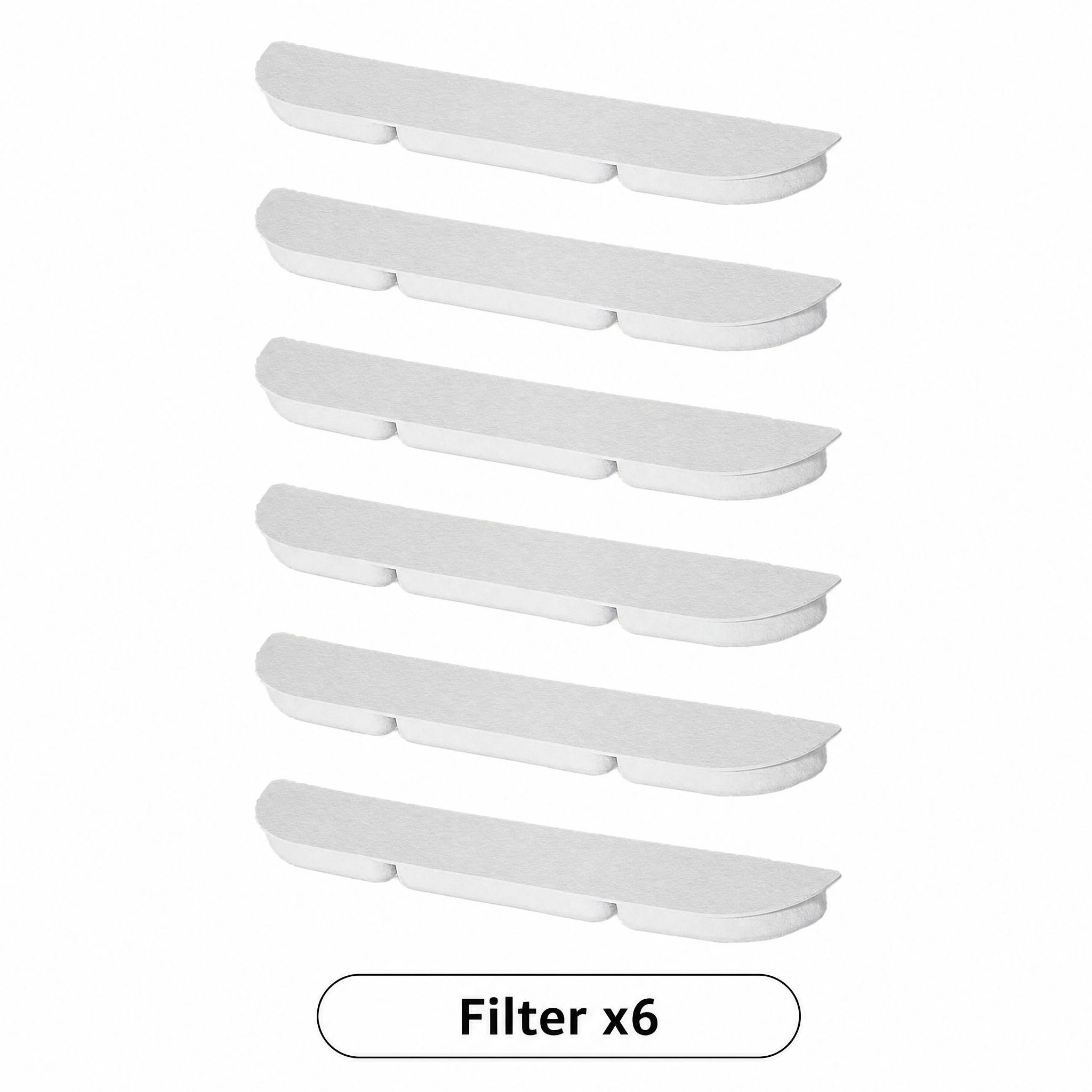 6 Pack Cat Water Fountain Filters for YSJ1008 Cordless Pet Water Dispenser, Replacement Filter Pads for Wireless Pet Water Fountain, Multi-Layer Filtration with Activated Carbon, Ion Exchange Resin and Fine Fiber Cotton, Cut-to-Fit Pet Fountain Filters