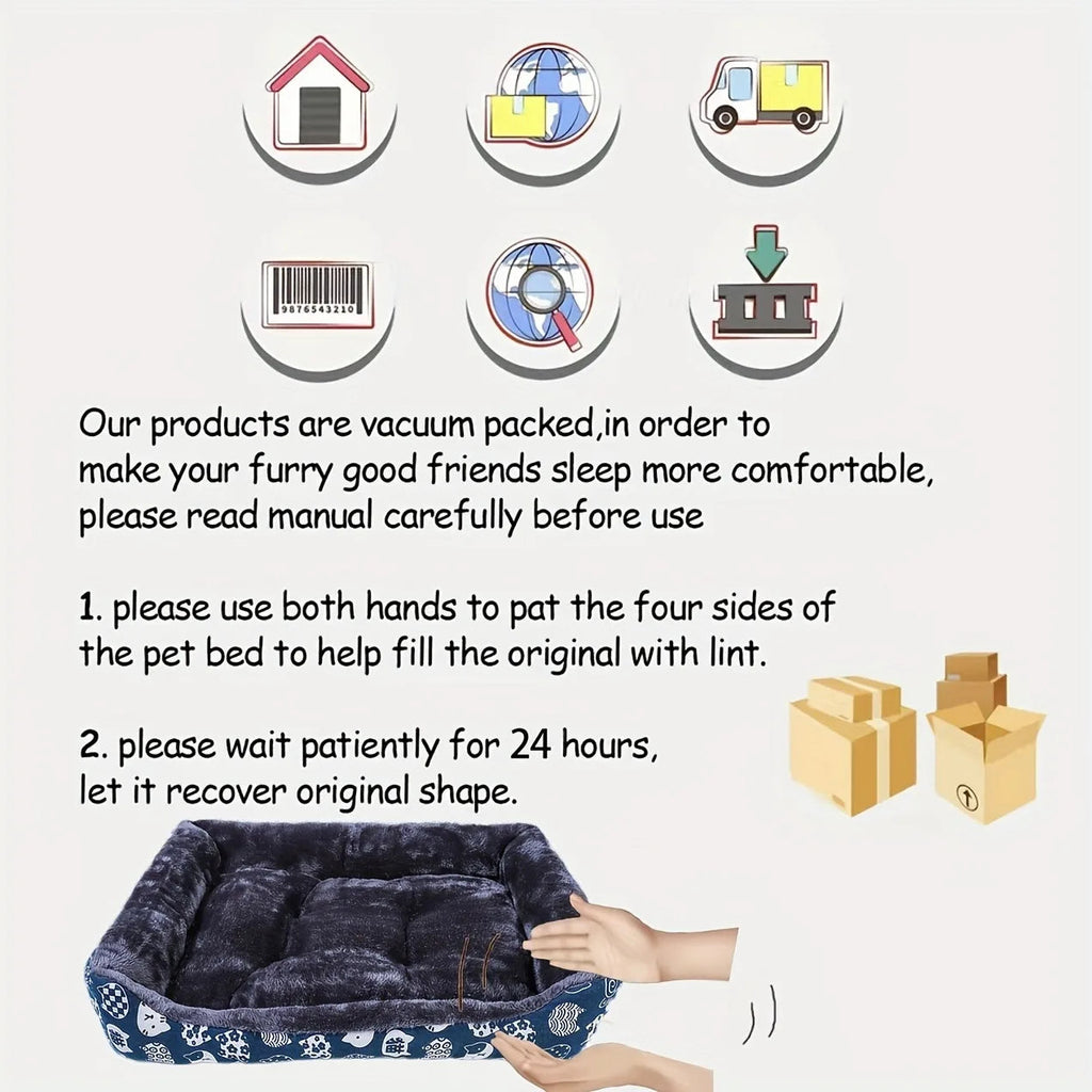 XL Blue Pet Dog Bed Sofa Mat for All Sizes