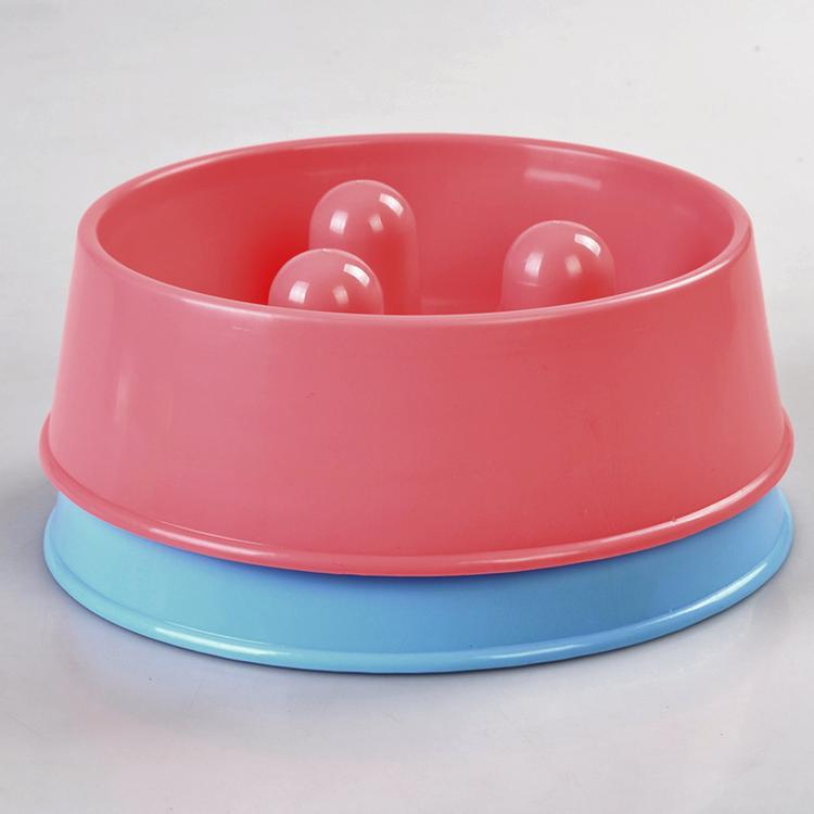 YES4PETS Anti-Gulp Slow Feeder Bowl – Pink