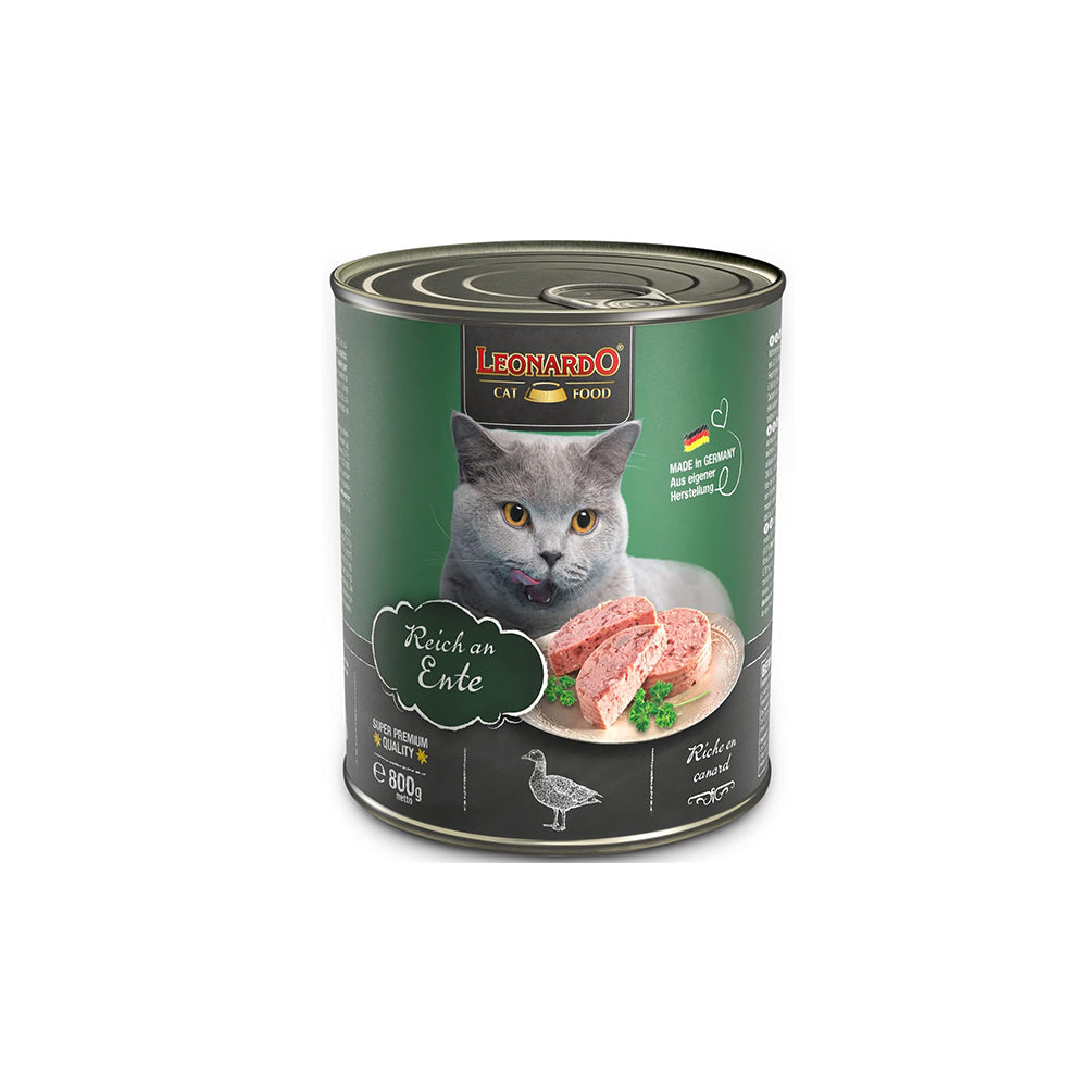 LEONARDO Rich in Duck Wet Cat Food 800g x6