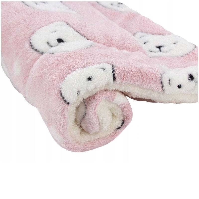 M Size Puppy Dog Cat Cushion Mattress Blanket Bed Soft Warm Pet Pad Winter Kennel House - Blue Whitestar