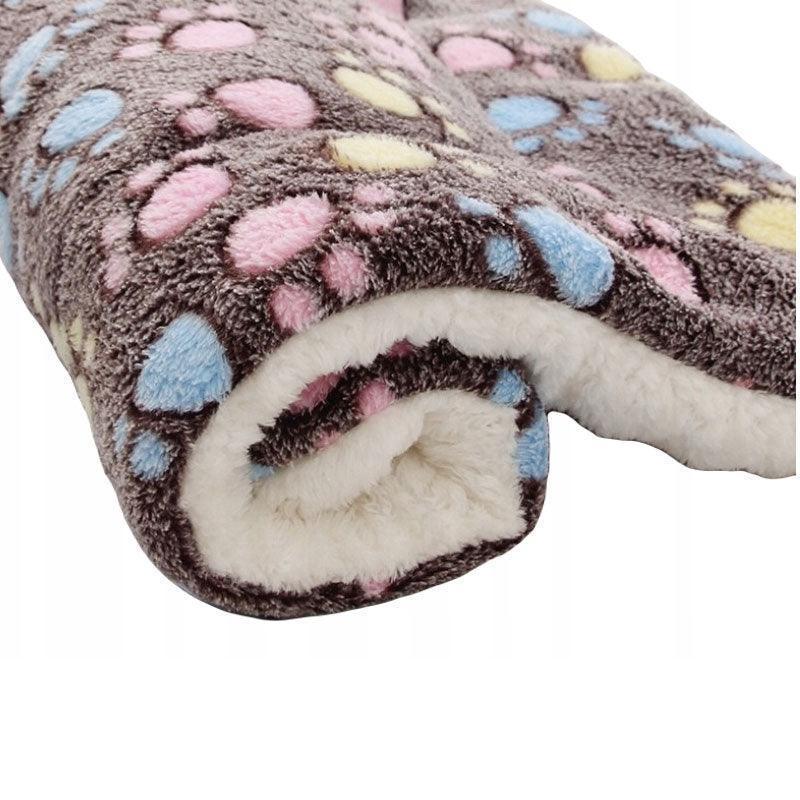 M Size Puppy Dog Cat Cushion Mattress Blanket Bed Soft Warm Pet Pad Winter Kennel House - Blue Whitestar