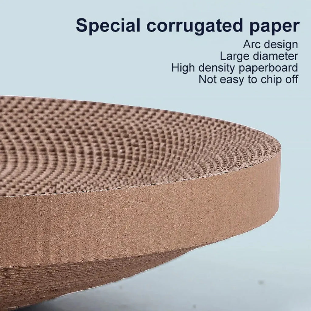 Cat Scratcher Turntable Toy Large Round Corrugated Board Nest Scratch Resistant - Pink