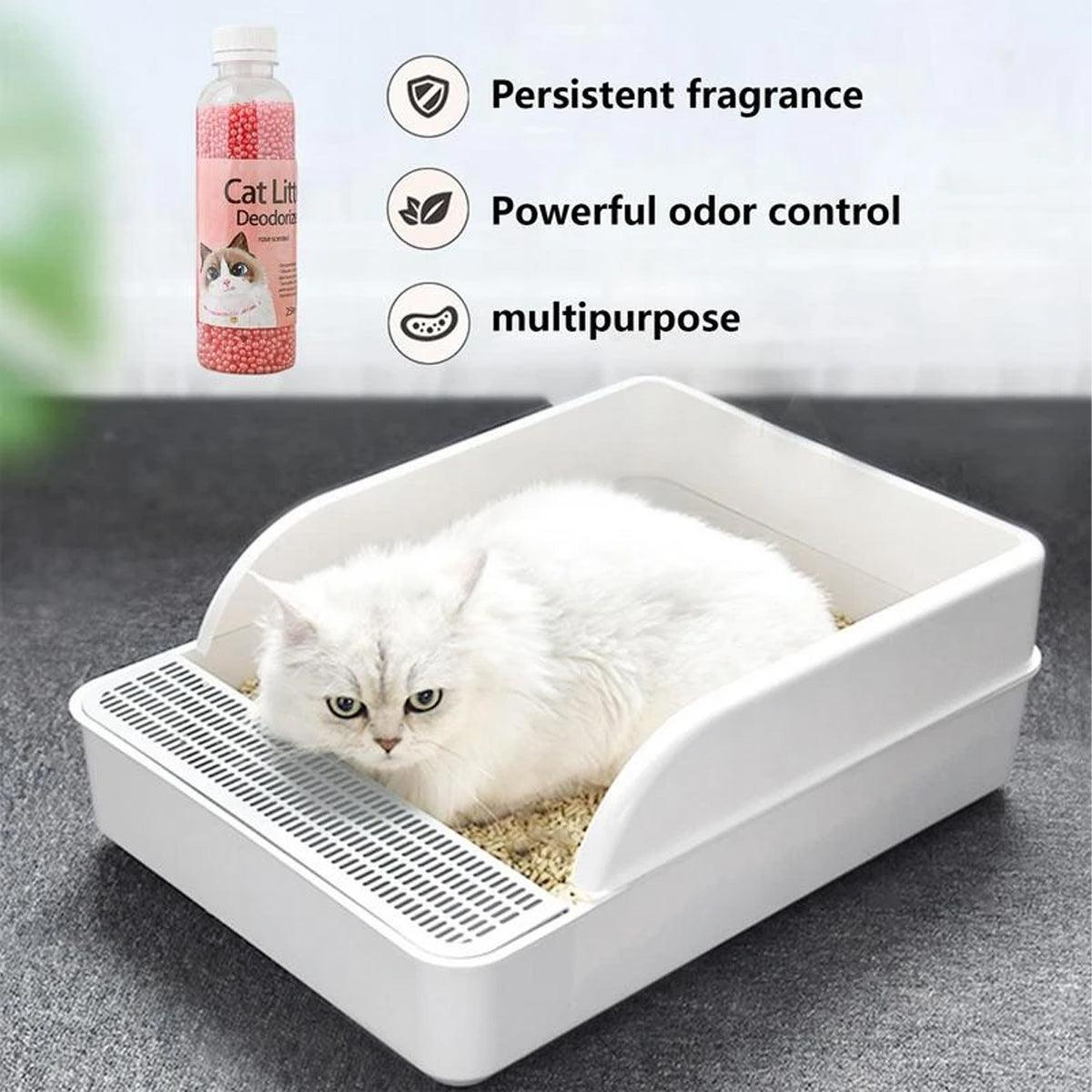 High Adsorption Cat Litter Deodorant Beads 250ml Long Lasting Odor Eliminator - Green