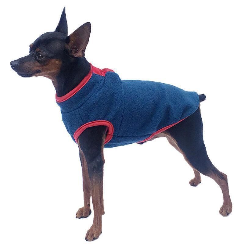 L Pet Dog Puppy Winter Warm Fleece Jumper Vest Coat Jacket Apparel Clothes Outdoor - Pink