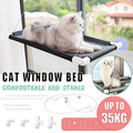 Cat Window Bed Suction Cup Hammock Black Breathable Hanging Seat 55x35cm