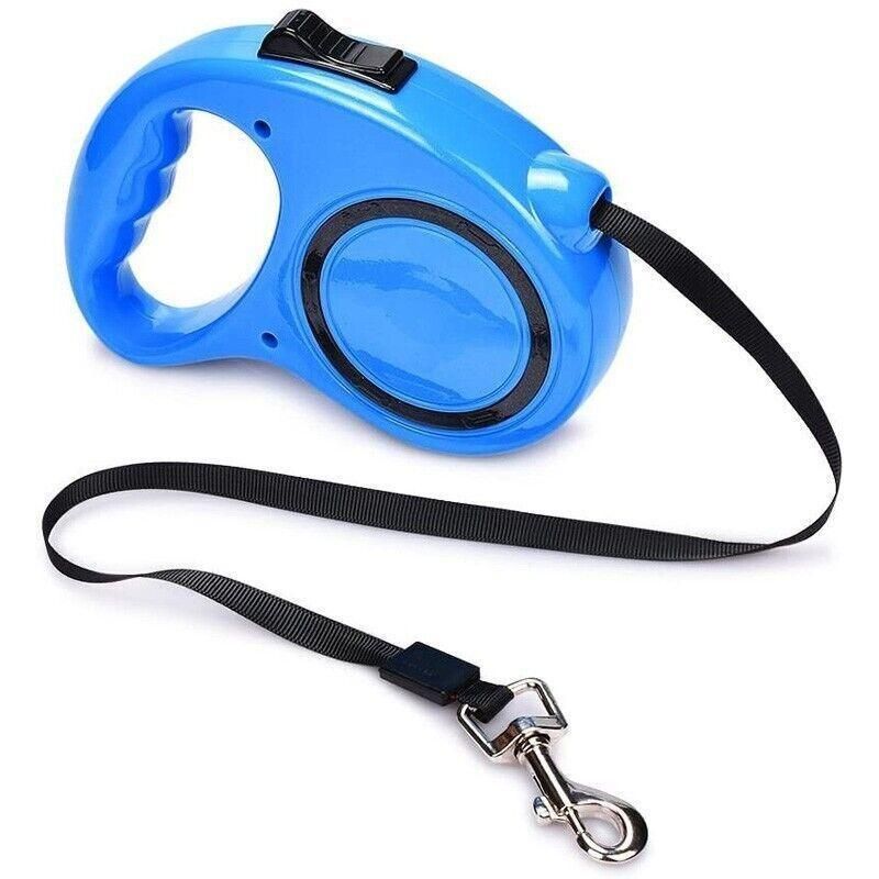 5M Dog Lead Leash Strong Retractable Extendable 5M Lockable Heavy Duty 15Kg - Yellow
