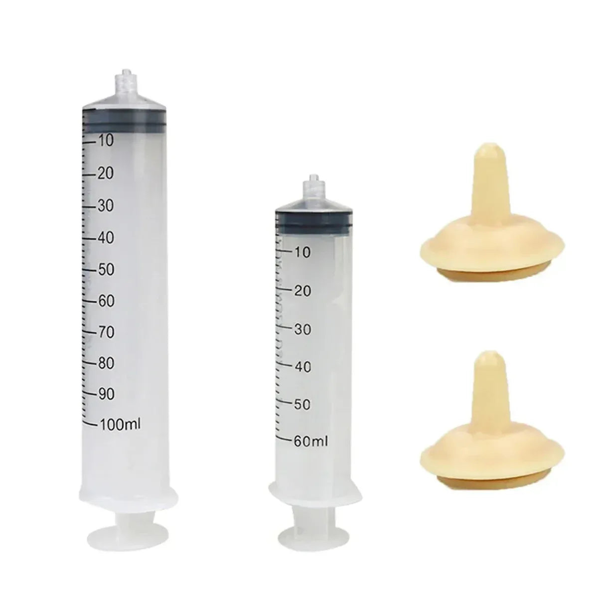 Kitten Puppy Pet Feeding Syringe Feeder Cat Dog Nursing Bottle with Pacifier - M-4PCS
