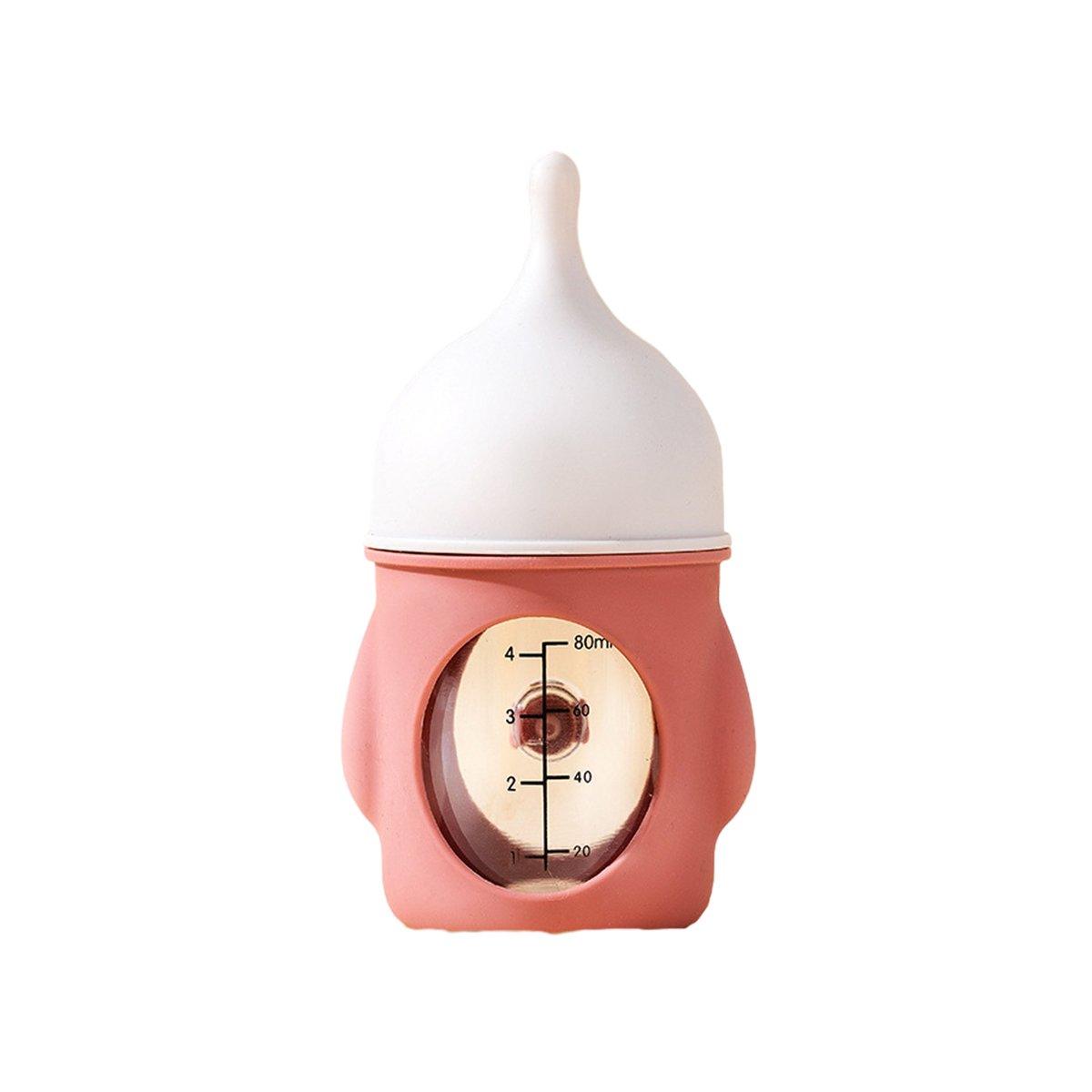 Silicone Pet Milk Feeding Bottle with Scale for Small Puppies and Kittens 20ml 80ml - 80ml-Blue