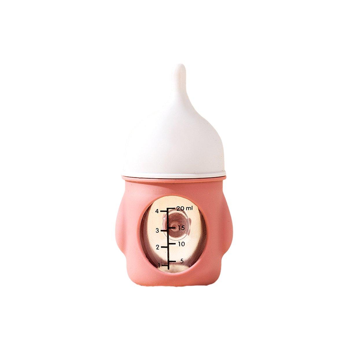 Silicone Pet Milk Feeding Bottle with Scale for Small Puppies and Kittens 20ml 80ml - 80ml-Blue