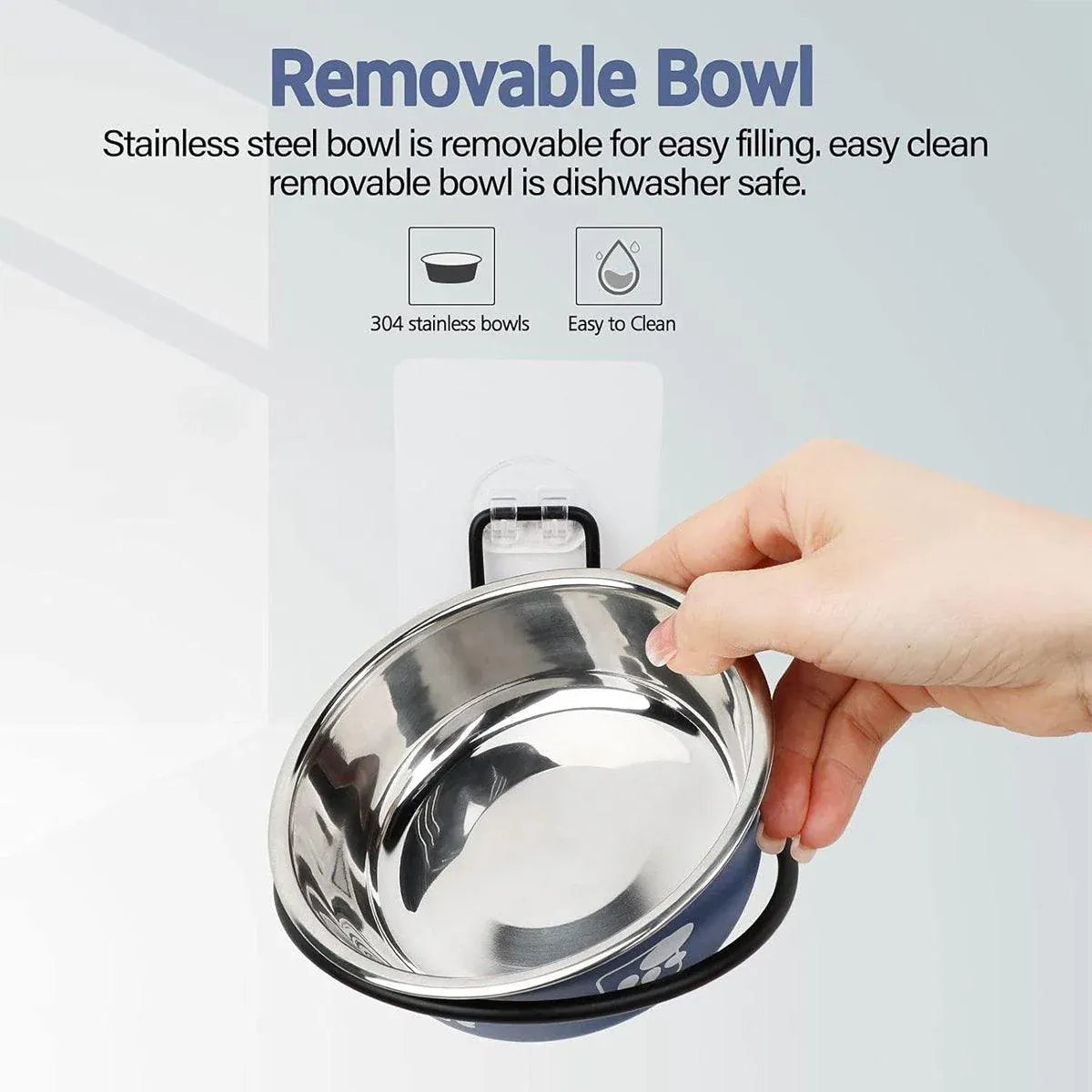Stainless Steel Pet Bowl Hanging Cat Food Water Bowl Durable for Dogs and Cats - Red-14cm
