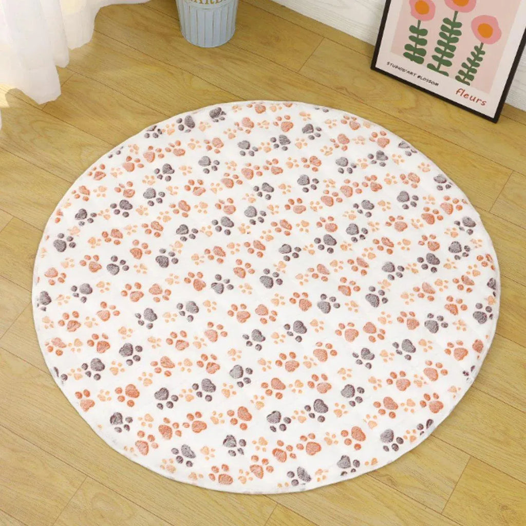 Waterproof Dog Pads Round Diaper Pads Pet Training Pads for Puppies and Dogs - White-55cm