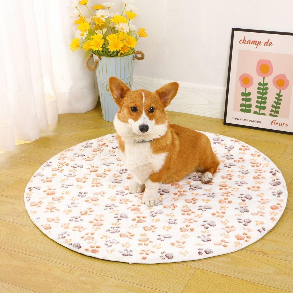 Waterproof Dog Pads Round Diaper Pads Pet Training Pads for Puppies and Dogs - White-55cm