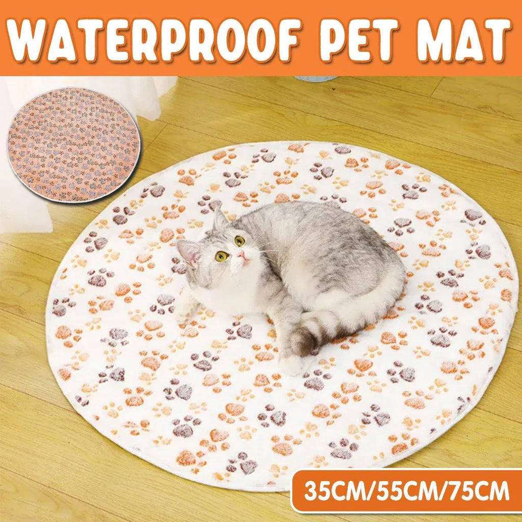 Waterproof Dog Pads Round Diaper Pads Pet Training Pads for Puppies and Dogs - White-55cm