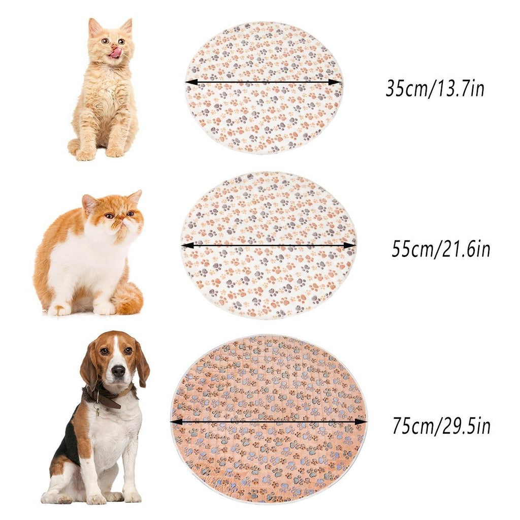 Waterproof Dog Pads Round Diaper Pads Pet Training Pads for Puppies and Dogs - Khaki-55cm