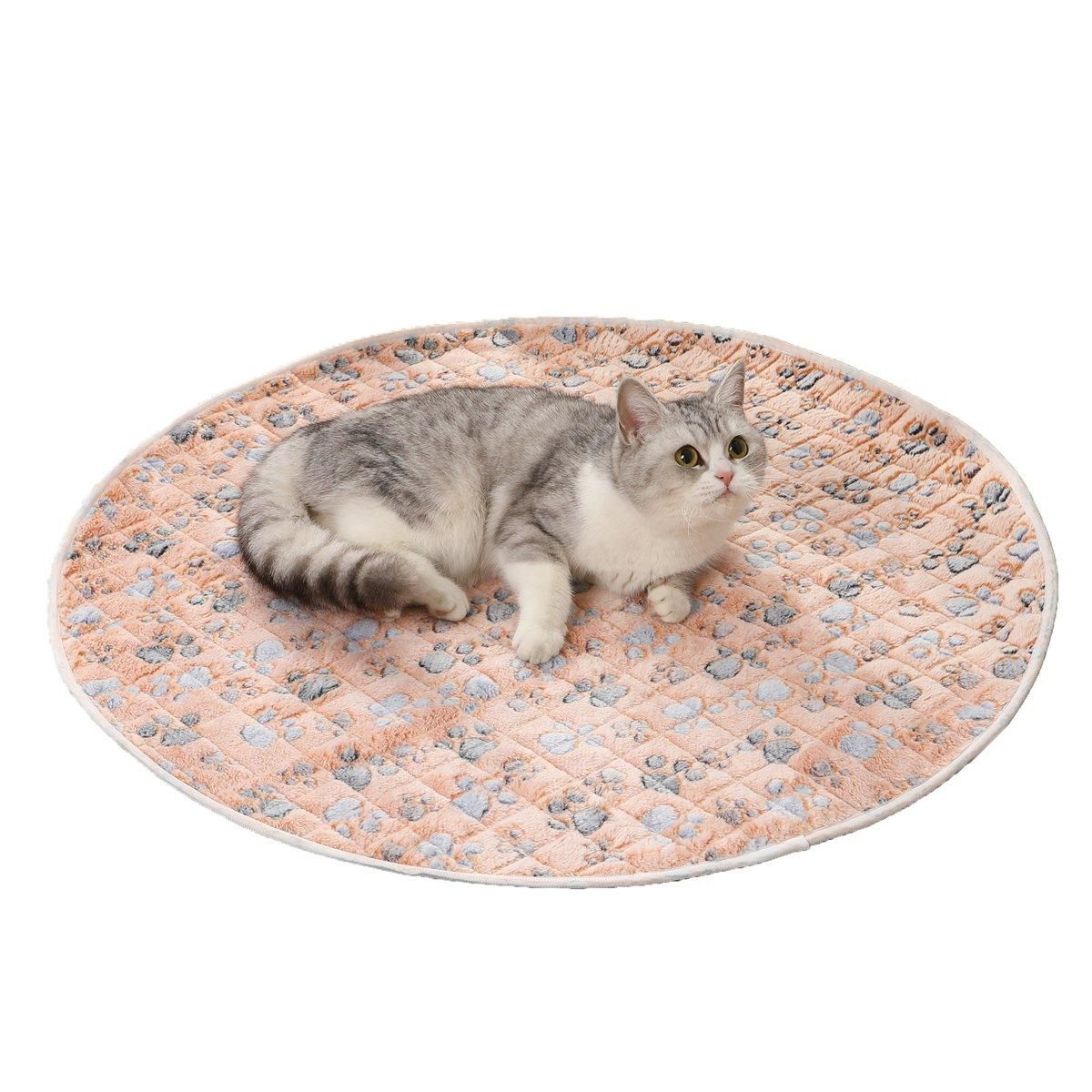 Waterproof Dog Pads Round Diaper Pads Pet Training Pads for Puppies and Dogs - Khaki-75cm