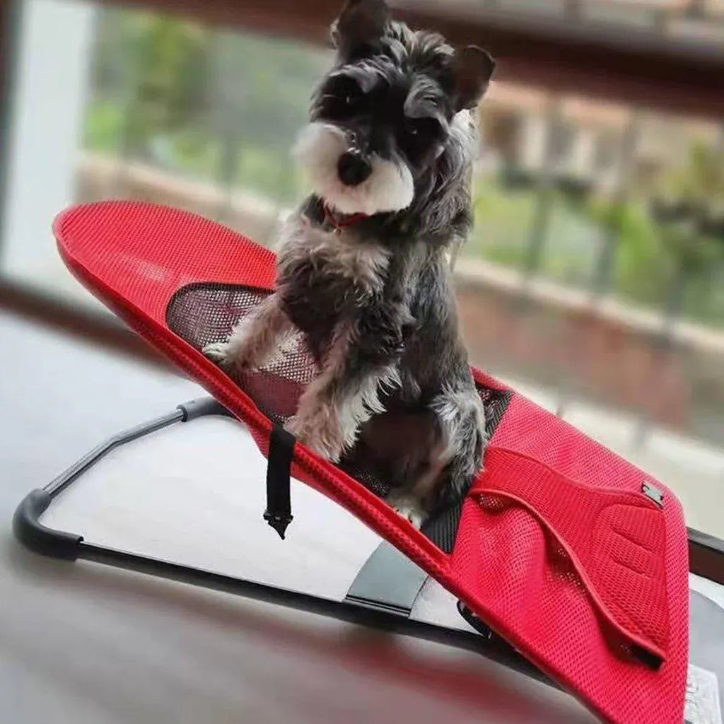Pet Rocking Chair for Dogs Cats Foldable Pet Bed Portable Sleeping Lounger Chair - Black