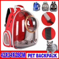 Travel Space Capsule Dog Cat Bag Breathable Outdoor Pet Backpack Carrier - Black