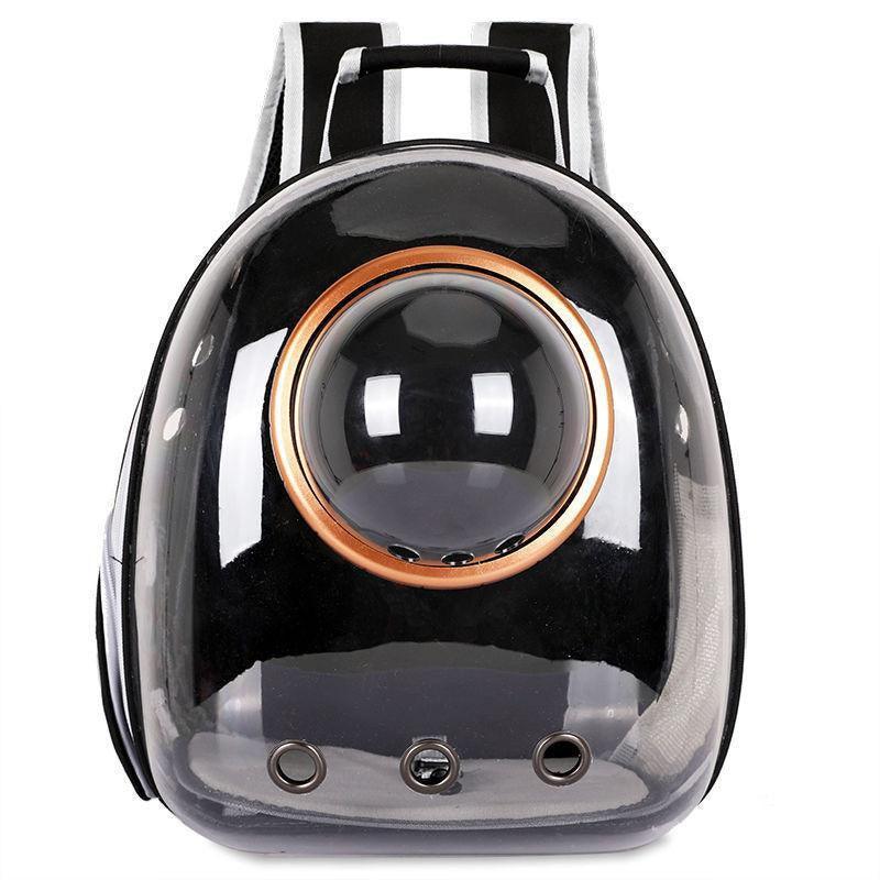 Travel Space Capsule Dog Cat Bag Breathable Outdoor Pet Backpack Carrier - Black