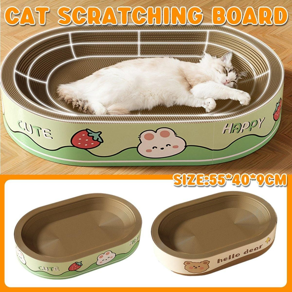 Extra-Large Oval Cat Scratching Board Durable Pet Toy Cat Kittens Wear Resistant - Rabbit