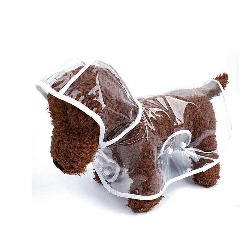 Puppy Waterproof Pet Dog Raincoat Jacket Clothes Vest Rain Coat Outdoor Hoodies White - M