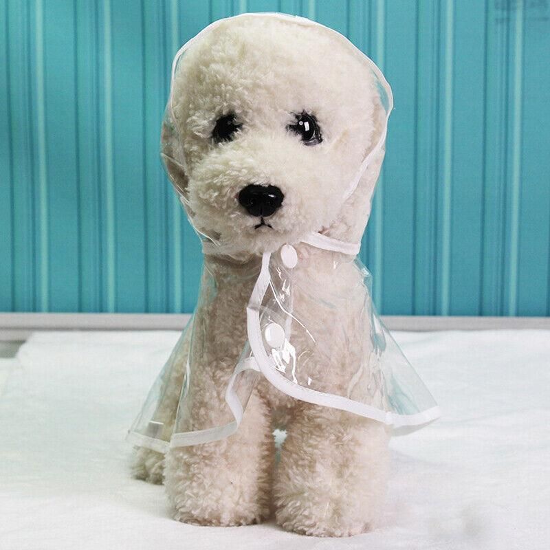 Puppy Waterproof Pet Dog Raincoat Jacket Clothes Vest Rain Coat Outdoor Hoodies White - M