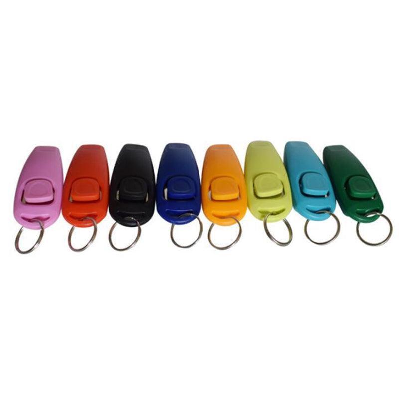 Dog Whistle and Clicker Set for Training Stop Barking Obedience Tool Combo - White