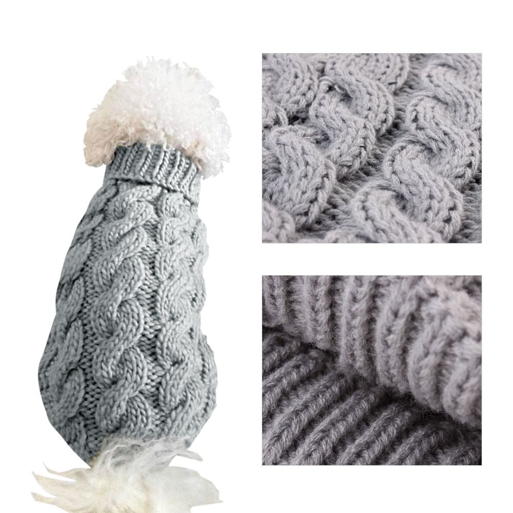 Cable Knit Dog Jumper
